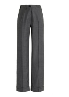 Miu Miu - Low-Rise Wool Trousers - Grey - IT 40 - Moda Operandi