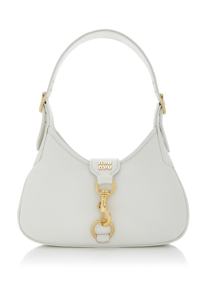 Miu Miu - Madras Leather Hobo Bag - White - OS - Moda Operandi