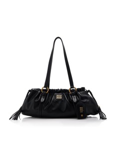 Miu Miu - Miuarchive Leather Shoulder Bag - Black - OS - Moda Operandi