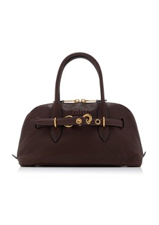 Miu Miu - MIuarchive Leather Top Handle Bag - Brown - OS - Moda Operandi