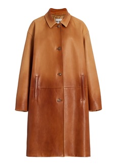 Miu Miu - Nappa Leather Coat - Brown - IT 40 - Moda Operandi