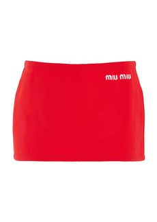 Miu Miu - Nylon Mini Skirt - Red - IT 42 - Moda Operandi
