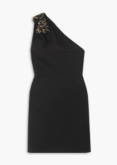 Miu Miu - One-shoulder embellished crepe mini dress - Black - IT 40