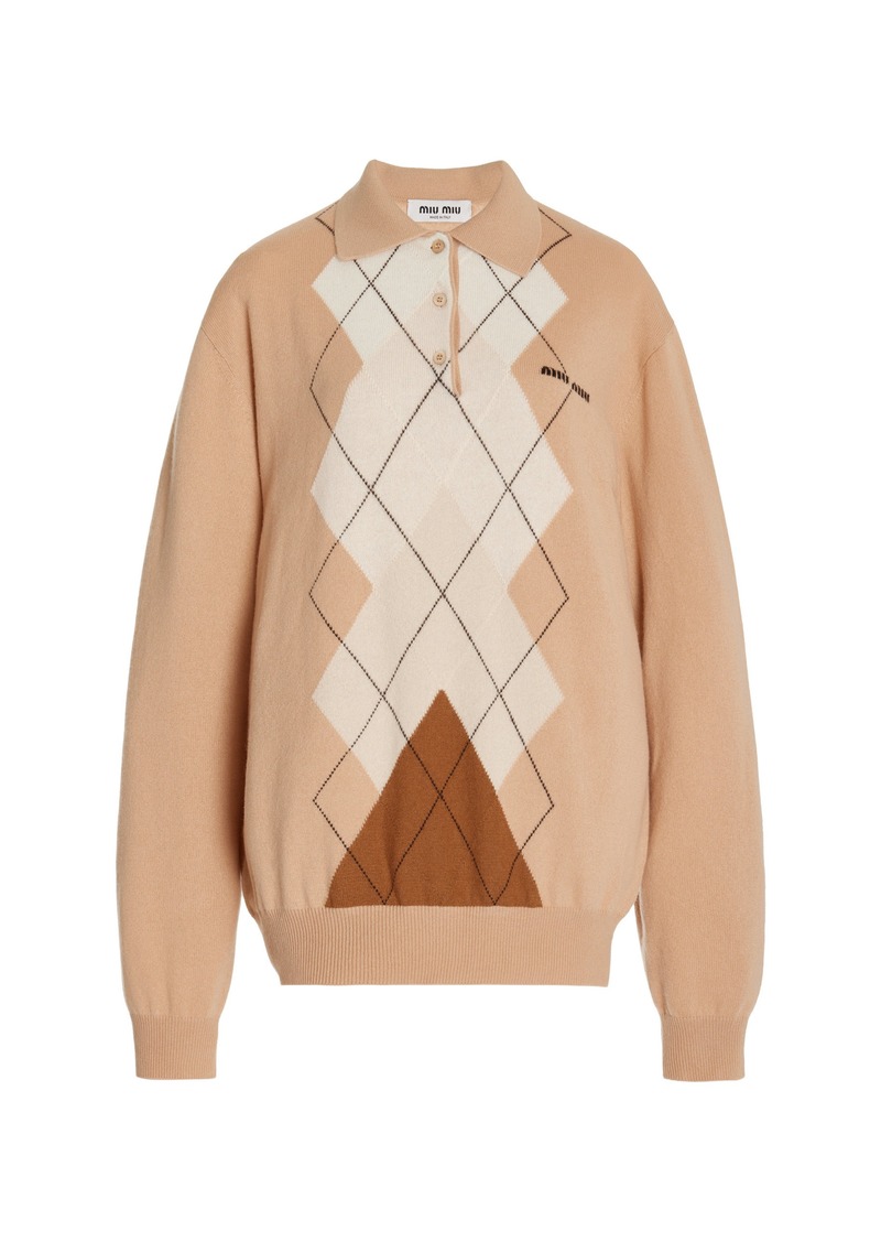 Miu Miu - Oversized Cashmere Sweater - Brown - IT 42 - Moda Operandi