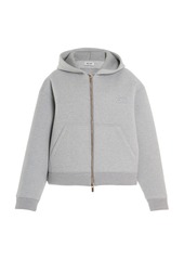 Miu Miu - Padded Cotton Zip-Up Hoodie - Grey - S - Moda Operandi