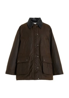 Miu Miu - Padded Waxed Cotton Jacket - Brown - IT 40 - Moda Operandi