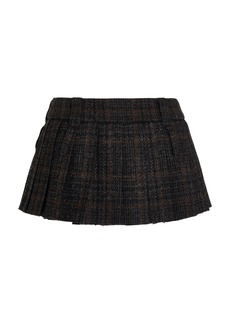 Miu Miu - Plaid Mini Skirt - Plaid - IT 40 - Moda Operandi