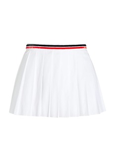 Miu Miu - Pleated Poplin Mini Skirt - White - IT 42 - Moda Operandi