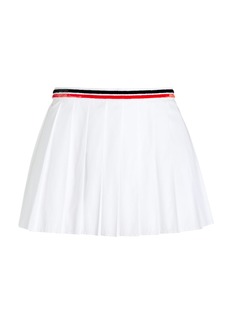 Miu Miu - Pleated Poplin Mini Skirt - White - IT 46 - Moda Operandi