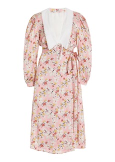 Miu Miu - Printed Satin Sable Dress  - Floral - IT 38 - Moda Operandi