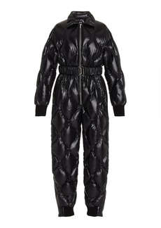 Miu Miu - Quilted Padded Jumpsuit - Black - IT 38 - Moda Operandi