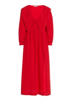 Miu Miu - Satin Sable Dress - Red - IT 40 - Moda Operandi