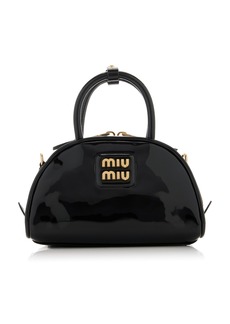 Miu Miu - Small Patent Leather Top Handle Bag - Black - OS - Moda Operandi