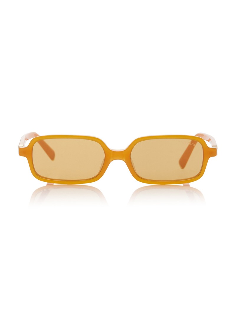 Miu Miu - Square-Frame Acetate Sunglasses - Orange - OS - Moda Operandi