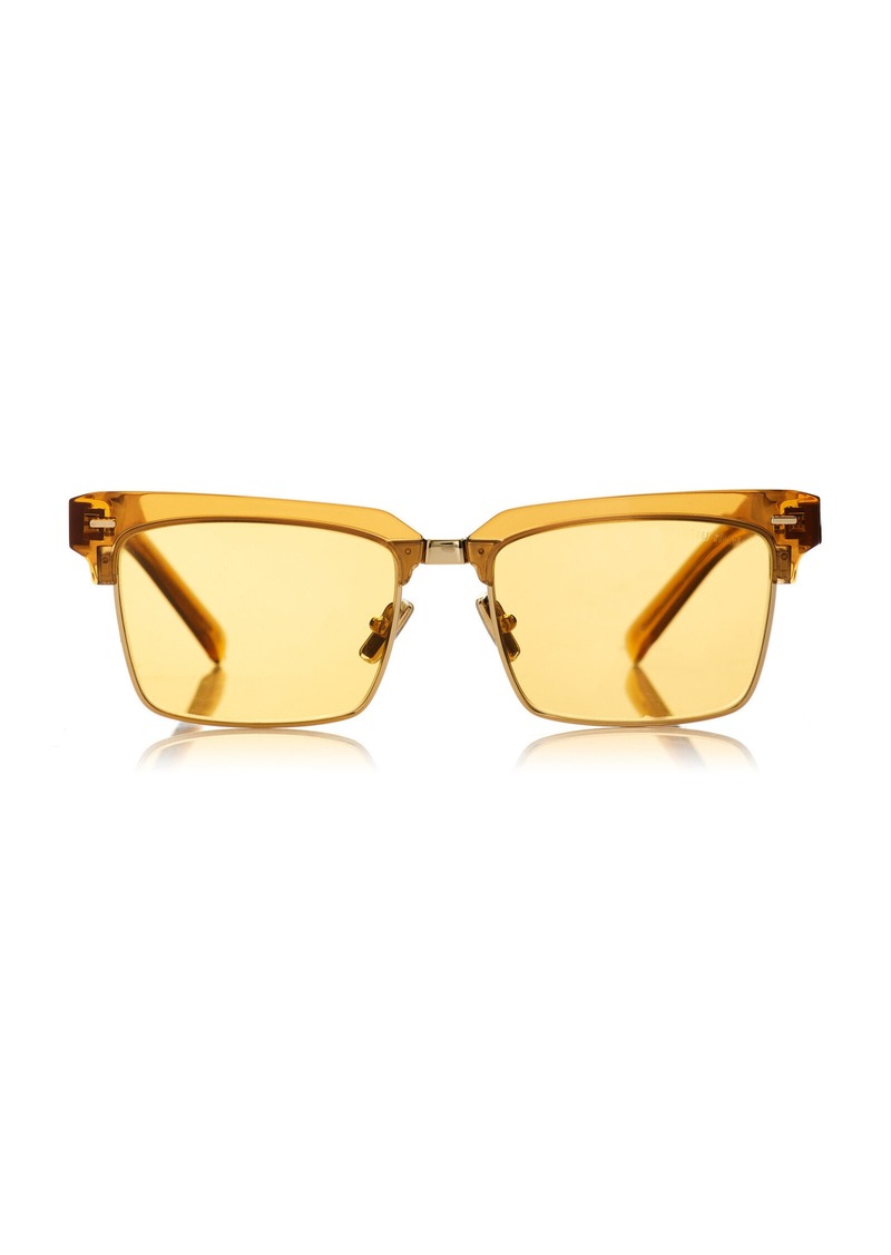 Miu Miu - Square-Frame Acetate Sunglasses - Orange - OS - Moda Operandi