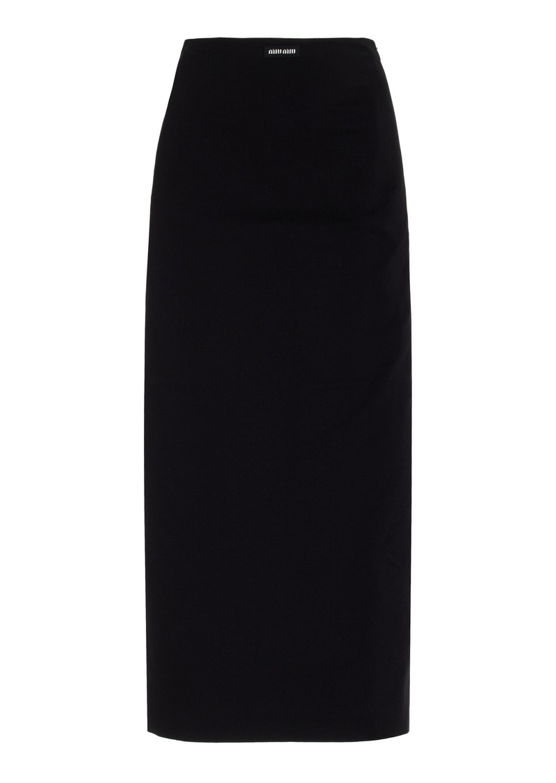Miu Miu - Stretch-Jersey Maxi Skirt - Black - IT 40 - Moda Operandi