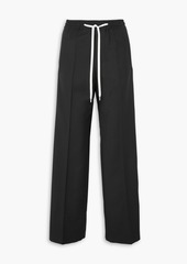 Miu Miu - Striped wool and mohair-blend track pants - Black - IT 38