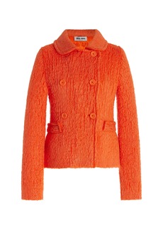 Miu Miu - Tailored Mohair-Wool Jacket - Orange - IT 38 - Moda Operandi