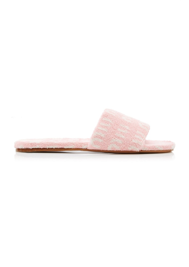 Miu Miu - Terry Slides - Pink - IT 37.5 - Moda Operandi