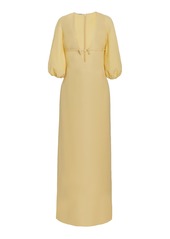 Miu Miu - Women's Bow-Detailed Crepe Gown - Yellow - IT 44 - Moda Operandi