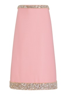 Miu Miu - Embellished Cady Midi Skirt - Pink - IT 38 - Moda Operandi