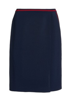 Miu Miu - Flared Stripe-Detail Knit Skirt - Navy - IT 40 - Moda Operandi