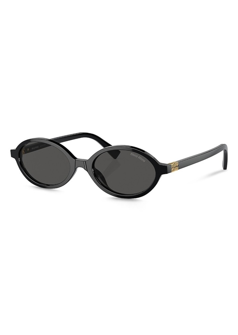 Miu Miu Regard Oval Sunglasses, 50mm