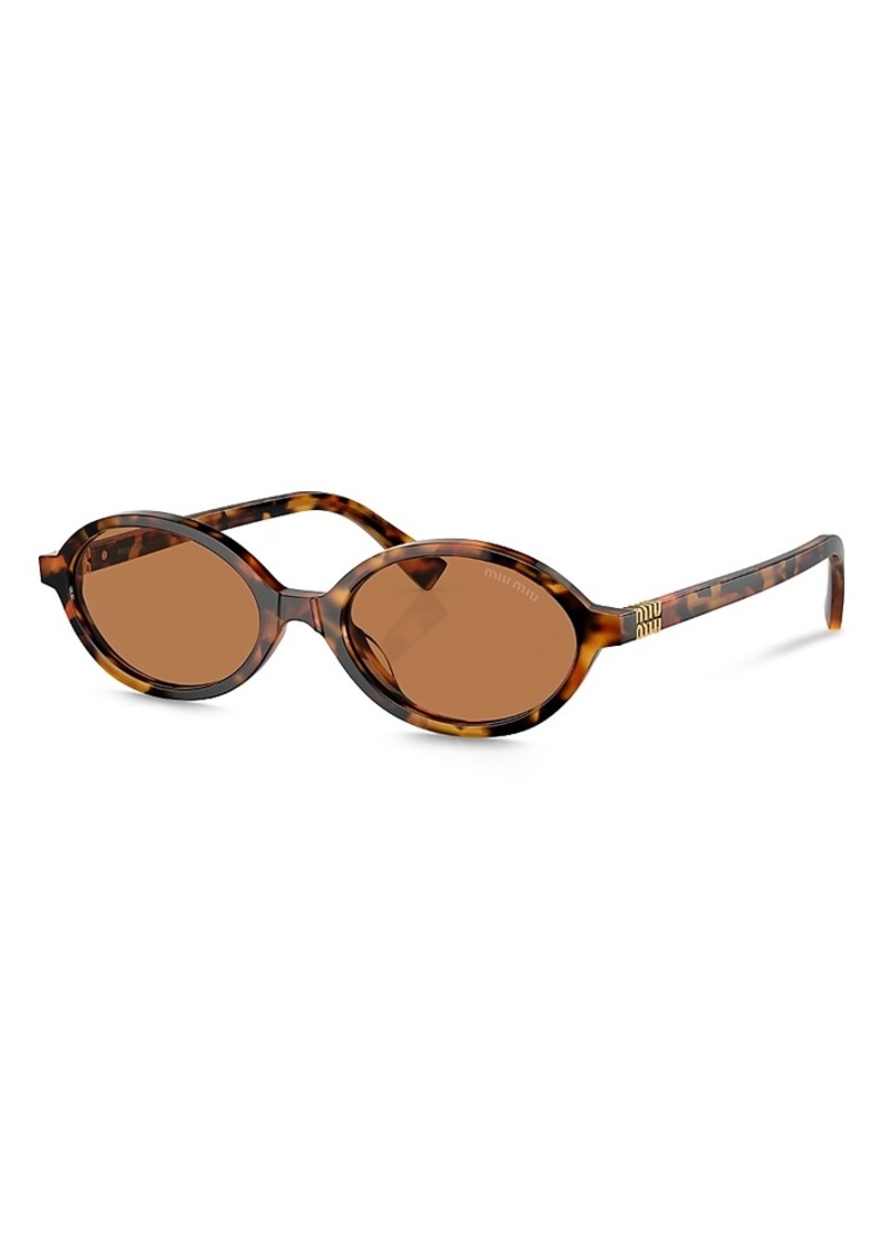 Miu Miu Regard Oval Sunglasses, 50mm