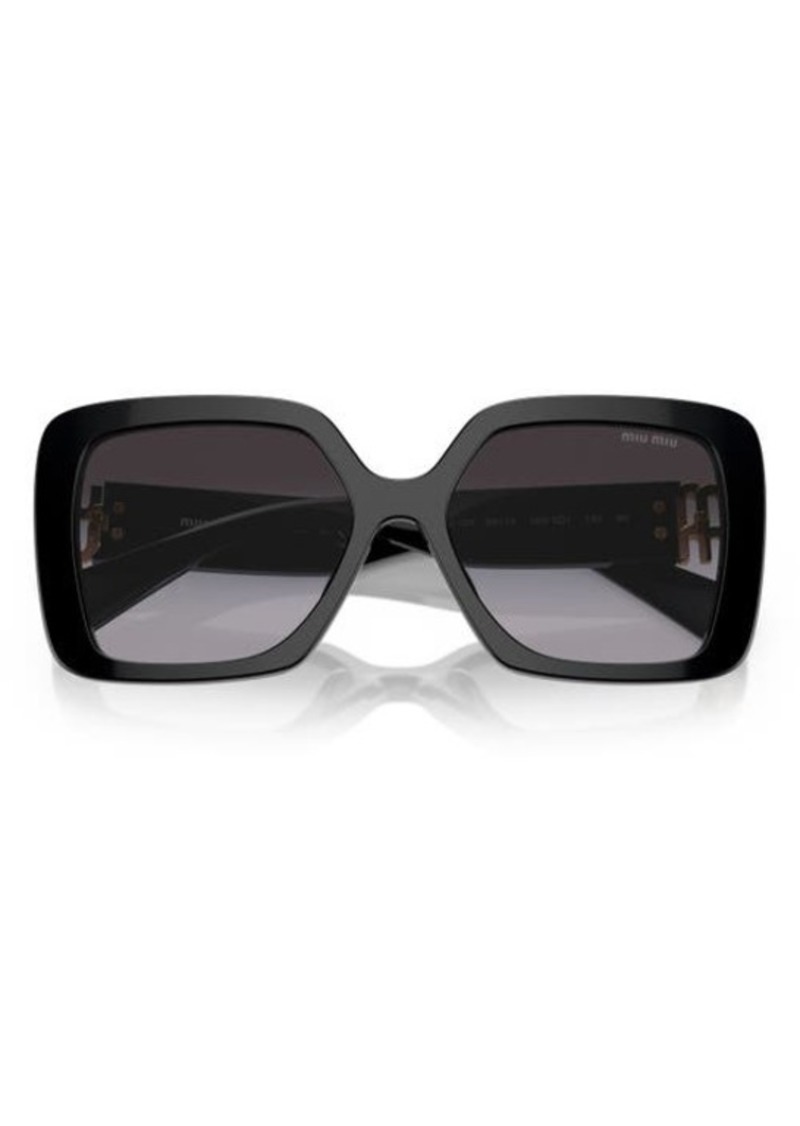 Miu Miu 56mm Gradient Irregular Sunglasses