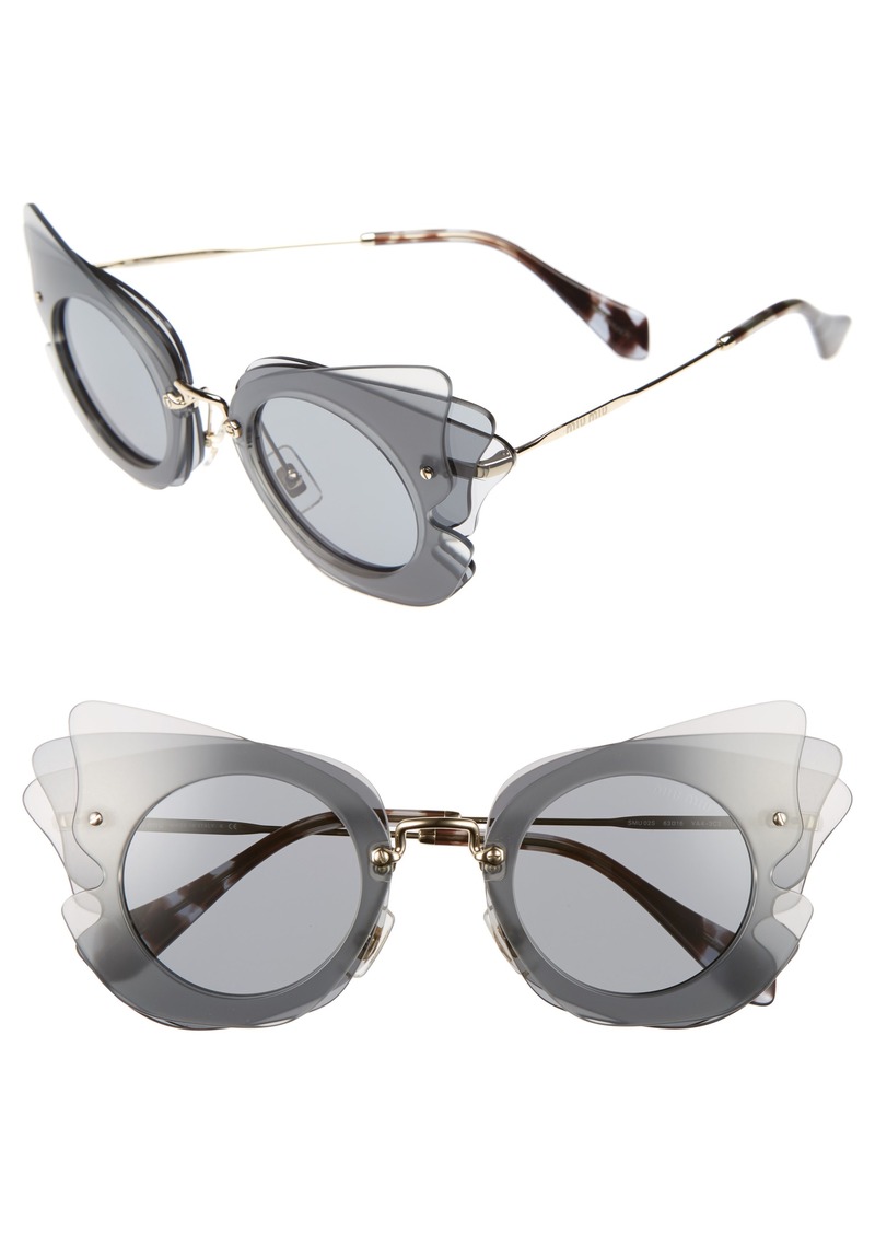 Download Miu Miu Miu Miu 63mm Layered Butterfly Sunglasses | Sunglasses