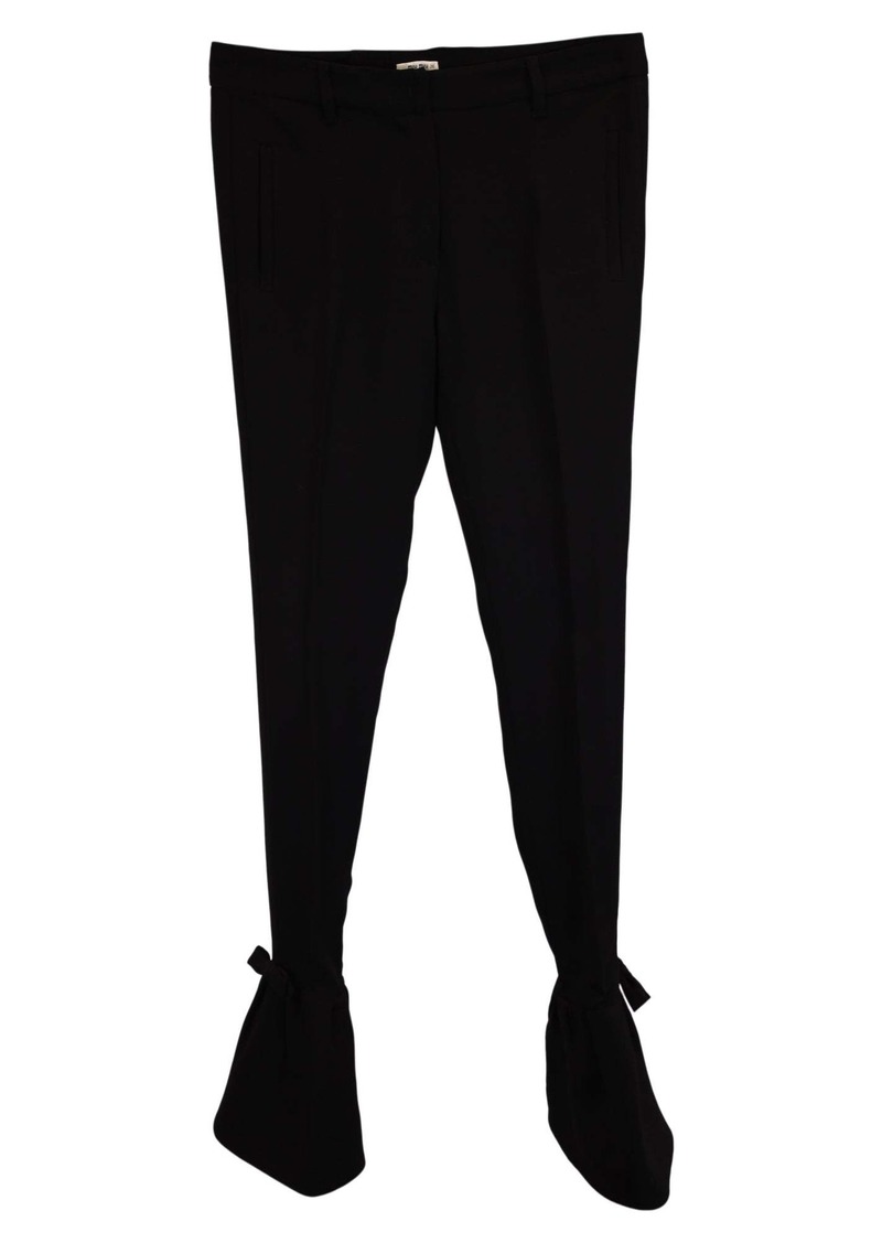 Miu Miu Ankle Tie Pants in Black Wool