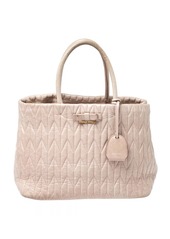 Miu Miu Beige Metalasse Leather Covertible Tote