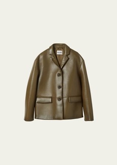 Miu Miu Boxy Leather Coat