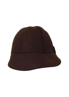 Miu Miu Cloche Hat with Ribbon in Brown Fur