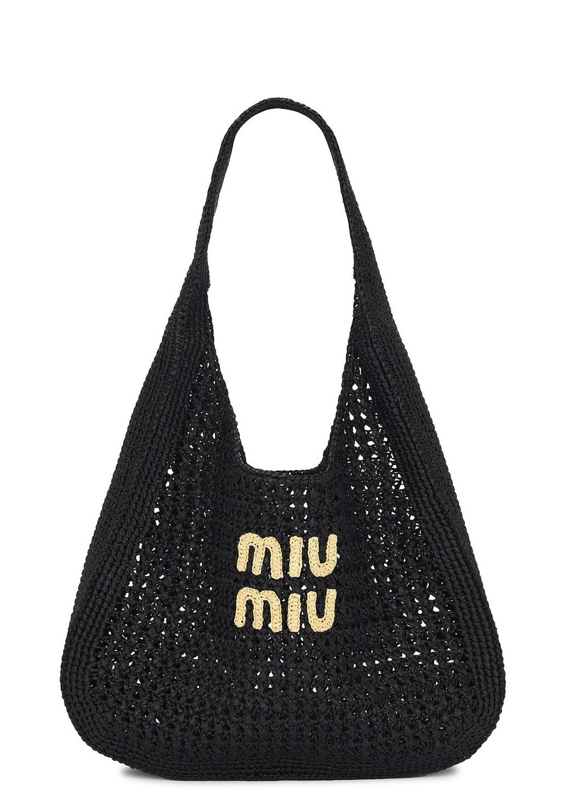 Miu Miu Crochet Hobo Bag