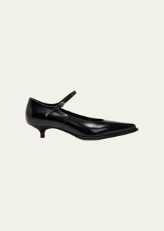 Miu Miu Decollete Leather Ankle-Strap Pumps