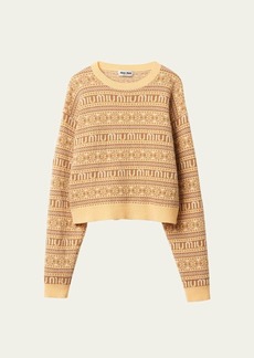 Miu Miu Fair Isle Jacquard Wool Sweater