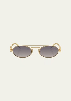 Miu Miu Gradient Metal Oval Sunglasses