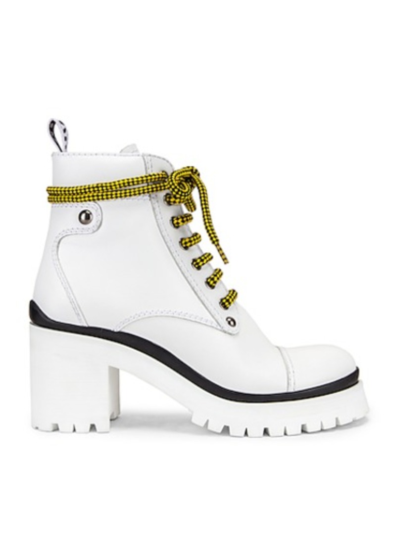 Miu Miu Lace Up Chunky Ankle Boots