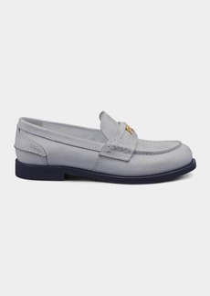 Miu Miu Leather Coin Penny Loafers