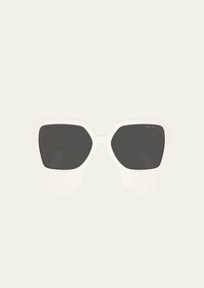 Miu Miu Logo Acetate Square Sunglasses