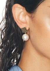 Miu Miu Logo Drop Earrings