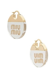 Miu Miu Logo Earrings