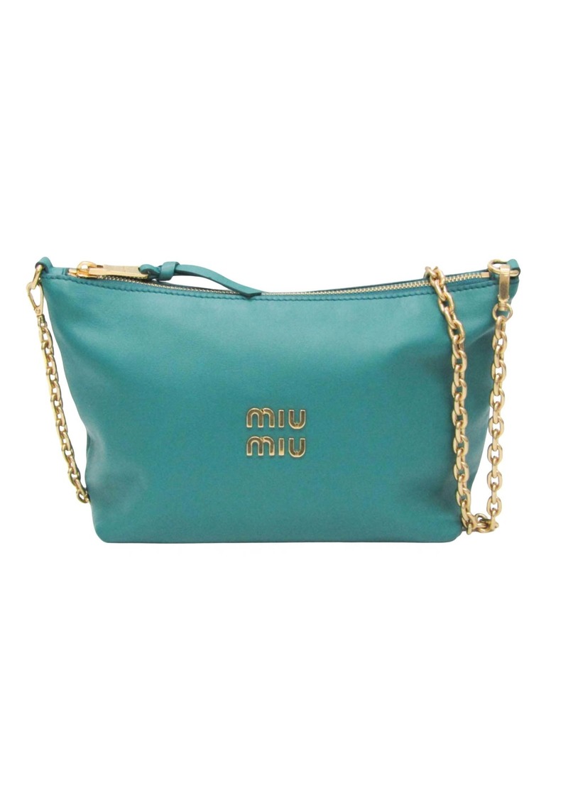 Miu Miu Logo Jacquard Leather Shopper Bag (Pre-Owned)