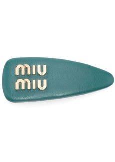 MIU MIU logo-lettering hair clip
