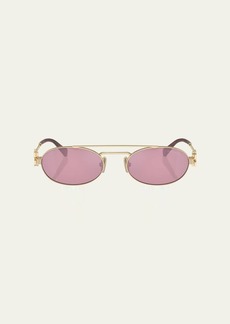 Miu Miu Logo Metal Aviator Sunglasses