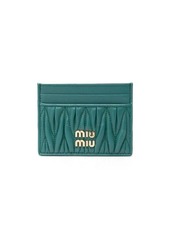 MIU MIU logo-plaque matelassé cardholder
