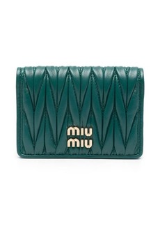 MIU MIU logo-plaque matelassé-effect wallet