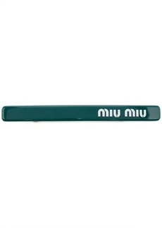 MIU MIU logo-print hair clip