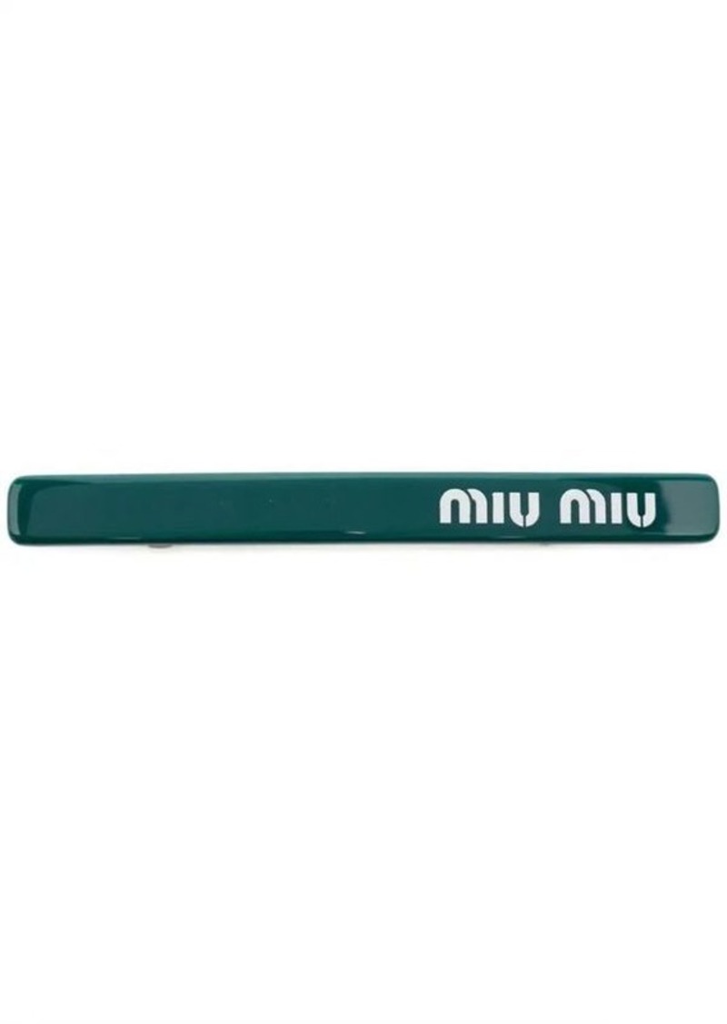 MIU MIU logo-print hair clip